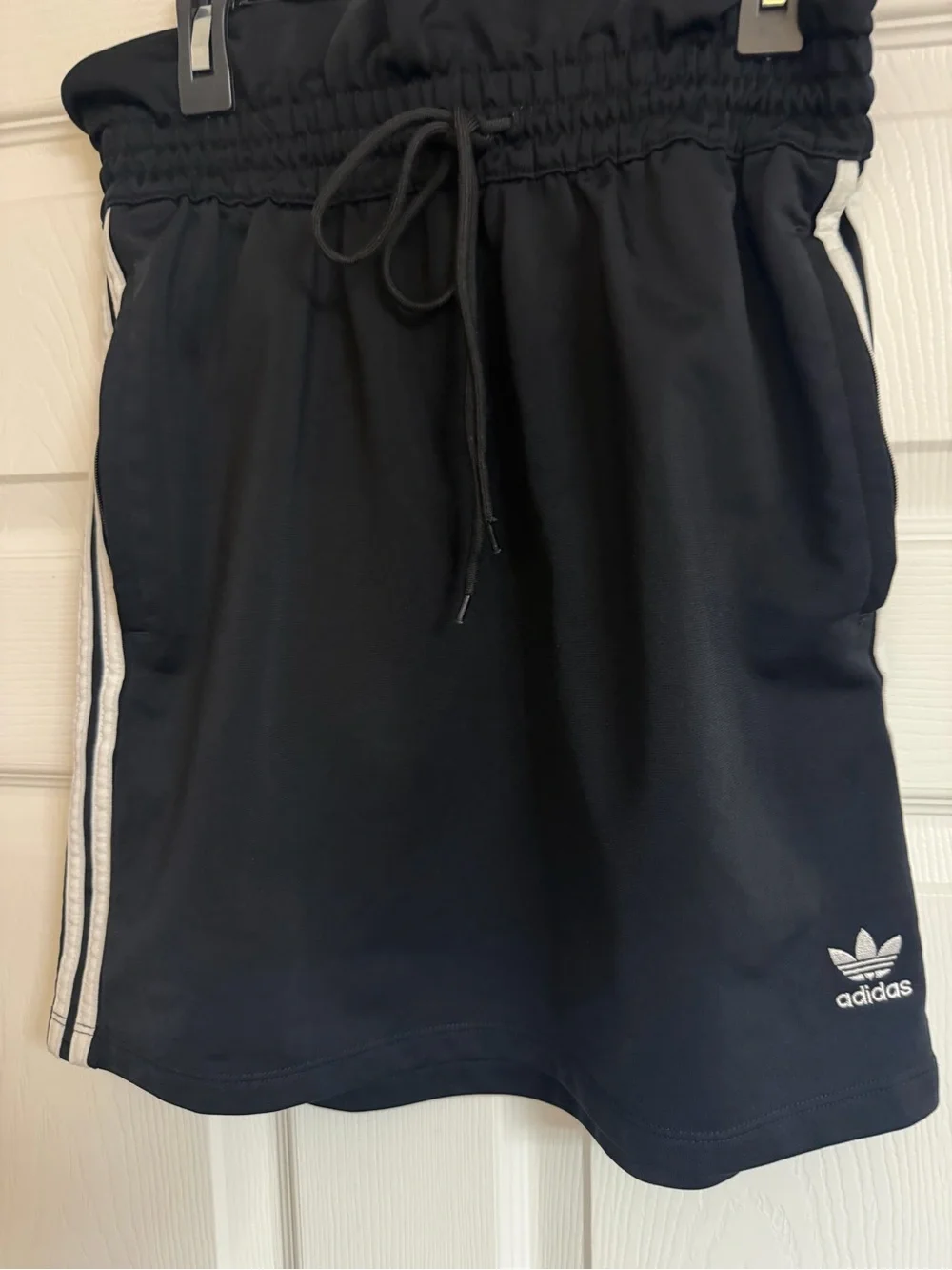 adidas Black Skirt with White Three-Stripe Detail